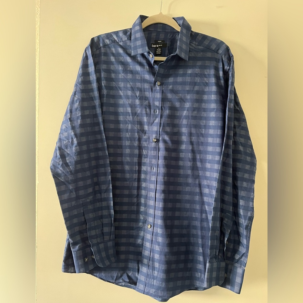 Bar III Slim Fit Button Up Shirt, Sz L